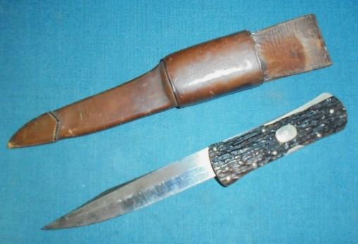 Large Folding Bowie Knife s/n 02298