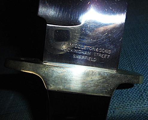 Large J. E. Middleton Bowie Knife S/n 03177