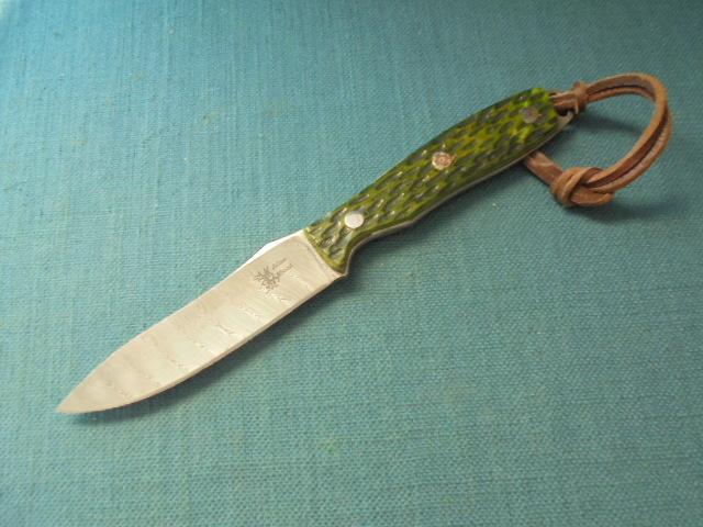 Rare Alan Wood Damascus Knife S/n 03203