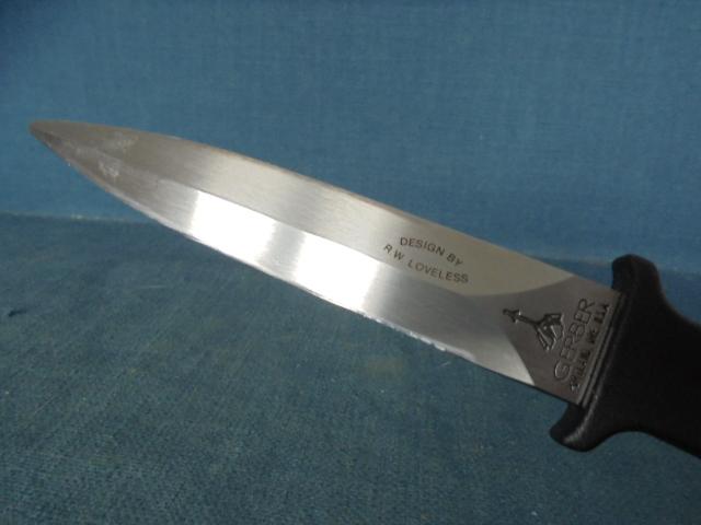Early Gerber Guardian 1 Knife with Display Stand S/n 03313