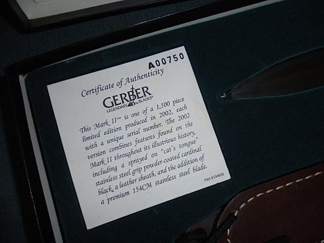 Limited Edition Gerber MK11 Knife S/n 03345