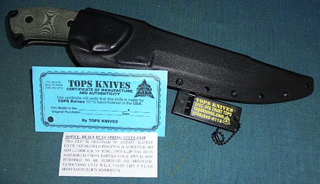 Tops Firestrike 45 Knife S/n 03423