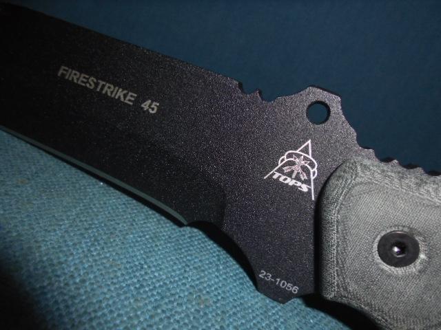 Tops Firestrike 45 Knife S/n 03423