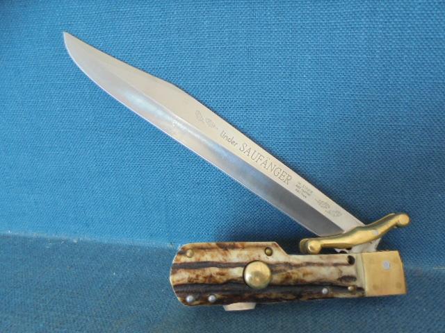 Large Linder Folding Bowie Knife S/n 03497