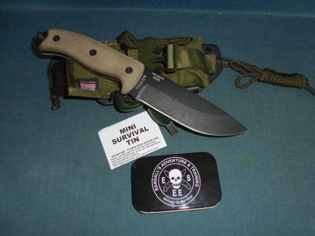 Esee-5 Survival Knife with Survival Kit S/n 03456