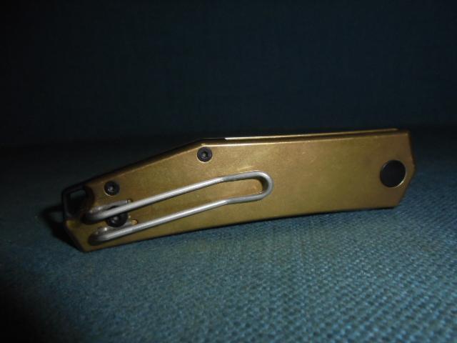 Giant Mouse Clyde Brass folding Knife S/n 03472
