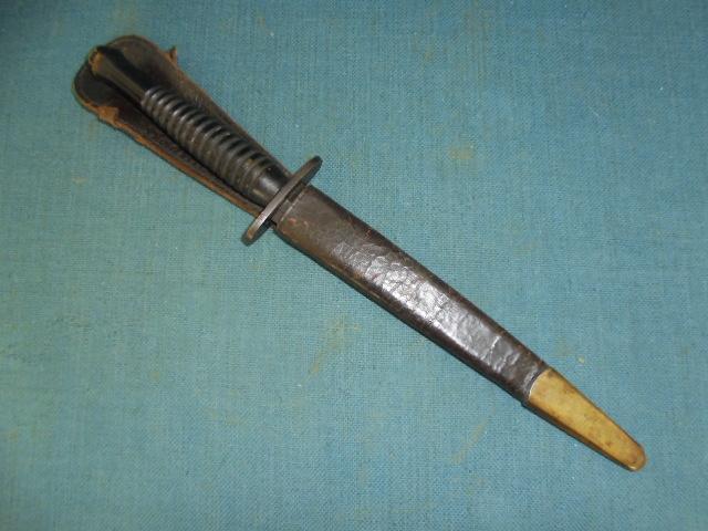 WW11 RAF Commando Knife with Wooden Grip S/n 03482