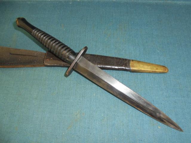 WW11 RAF Commando Knife with Wooden Grip S/n 03482