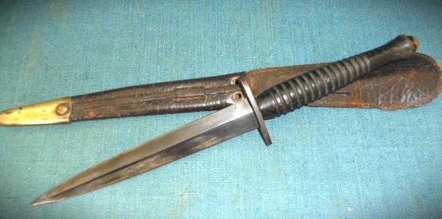 WW11 RAF Commando Knife with Wooden Grip S/n 03482
