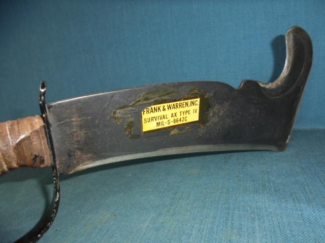 Very Rare 1966 Dated Frank & Warren Survival Ax Type 1V S/n 03535