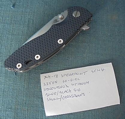 Scarce Hinderer XM-18 Folding Knife S/n 03547