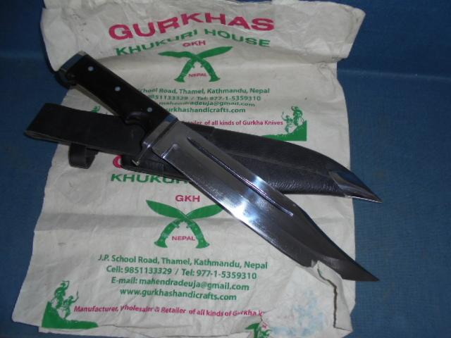 Huge Nepalese Bowie Knife S/n 03569